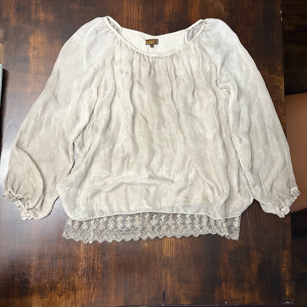 Amanti 100% silk top size medium